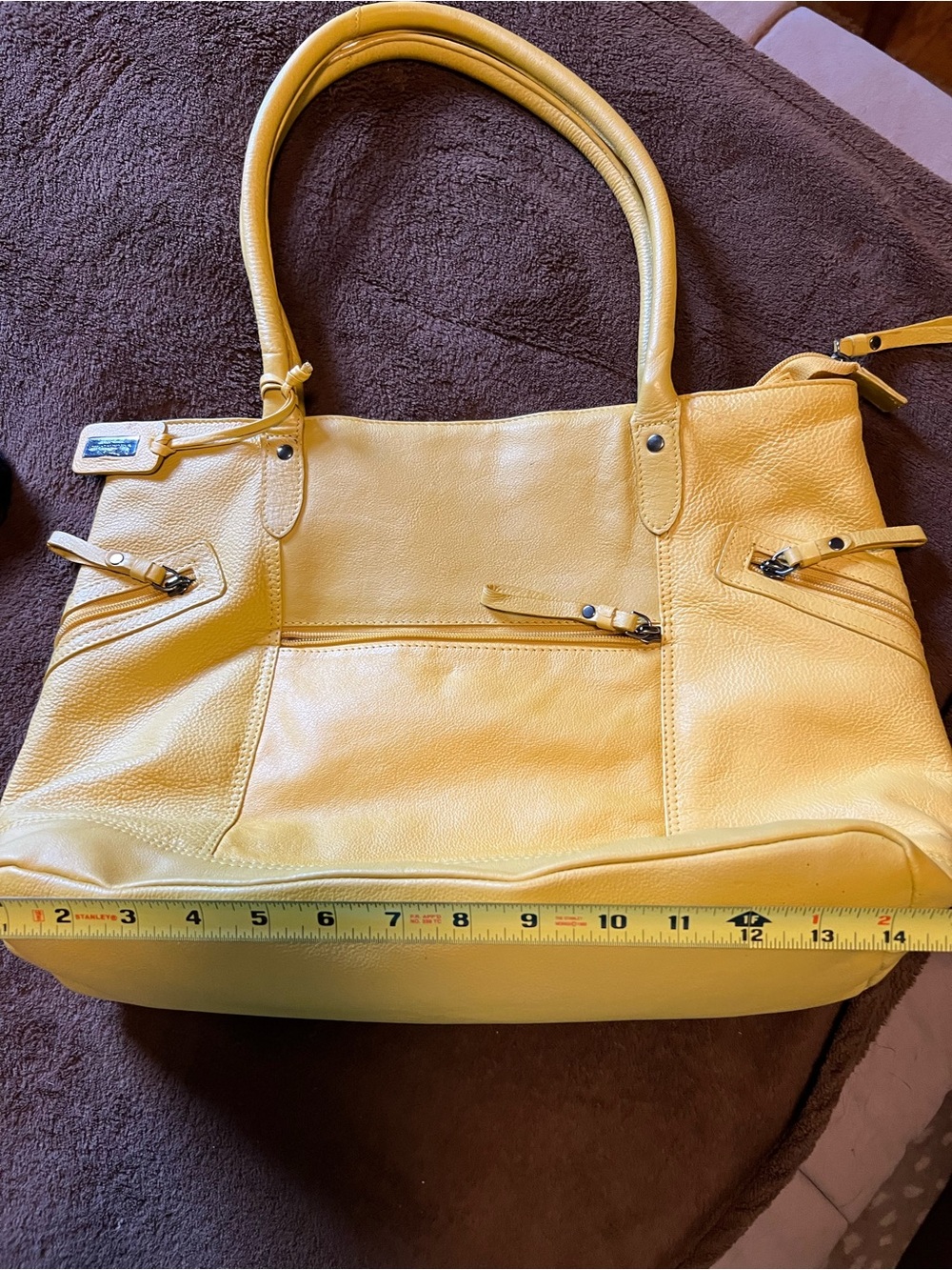 Saldarini 1882 Yellow Leather Tote Bag